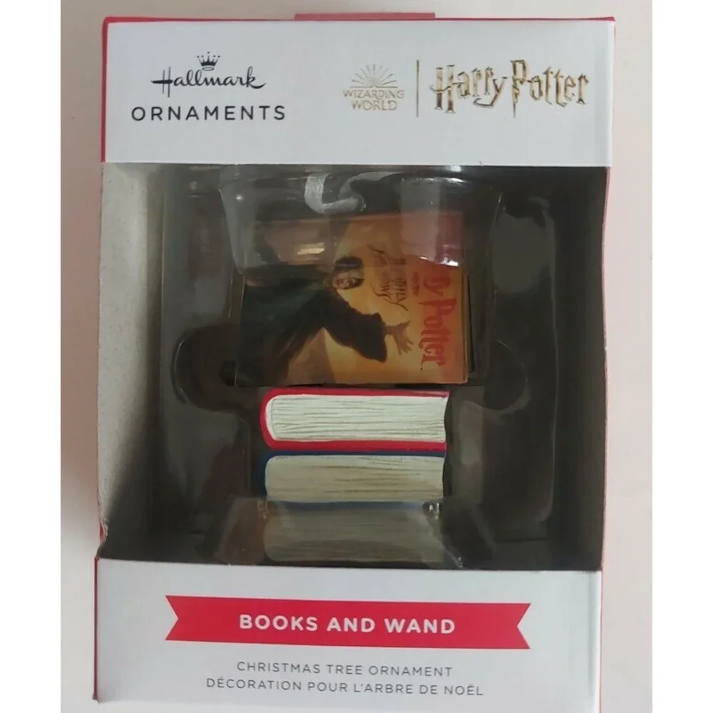 Hallmark Christmas Tree Ornament Harry Potter BOOKS AND WAND